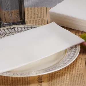 Custom Fold Printed White Disposable Airlaid Tissue Napkins For Wedding Bathroom Luxury Paper Napkins