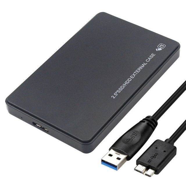 2.5" SATA USB 3.0 Hard Drive Disk Enclosure External Laptop Case for HDD SSD