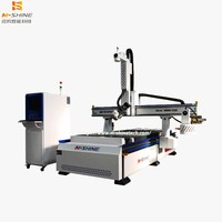 Fresadora CNC de 4 Ejes con Cabezal Oscilante de 1300*2500mm para Tallado de Madera en 3D, Máquina de Fresado para Fabricación de Puertas de Gabinetes y Muebles