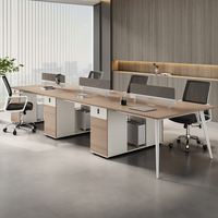 Mobilier de bureau OEM haut de gamme luxe moderne E1 MFC Bureau modulable en bois Table de bureau industrielle