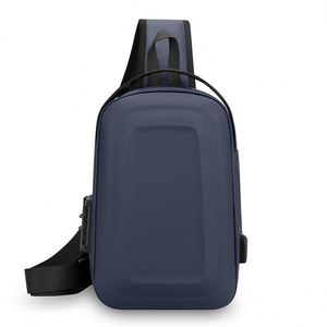 กระเป๋าคาดเอวผู้ชายสำหรับเล่นกีฬากลางแจ้ง วัสดุ PU พร้อมลายเข็มขัด ปิดด้วยซิป ดีไซน์ทันสมัย สไตล์นักศึกษา - Product Image 5