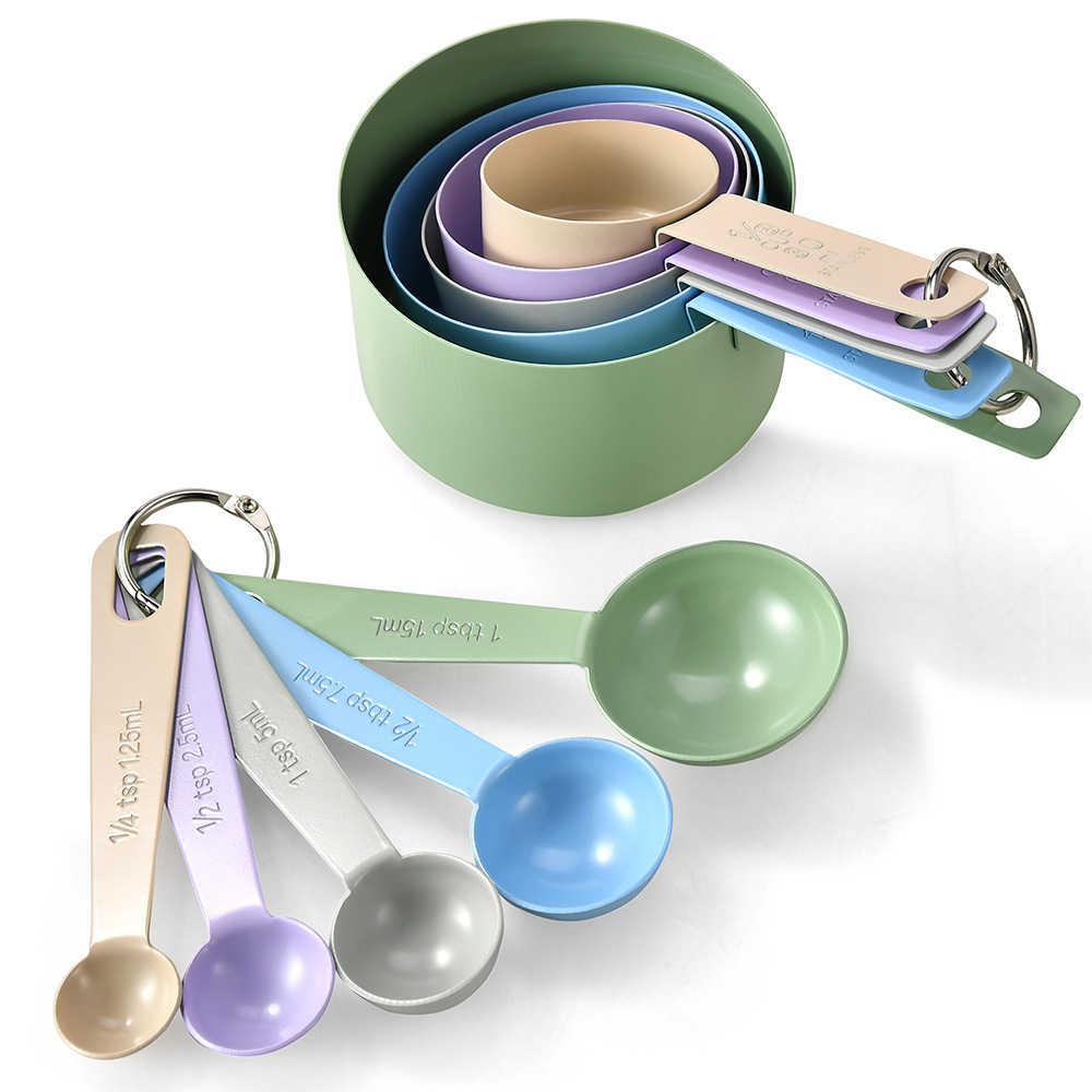 Juego de 10 cucharas y tazas medidoras de colores - bolsa de PP