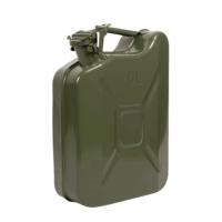 Bidon de carburant authentique de 20 litres (5,3 gallons) en métal vert pour essence et équipement de service