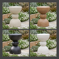 Table d'appoint style crème en oxyde de magnésium, petite table de salon, table à thé champignon, table minimaliste imperméable