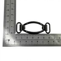 Boucle de chaussure pour homme en alliage de zinc noir écologique, fabrication directe d'usine, anneau en D personnalisé, moulage sous pression, accessoires de chaussures décoratifs durables