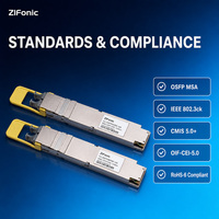 Module émetteur-récepteur optique OSFP DR8 800G 1310nm 500m Fibre monomode Double MPO-12 ZIFonic pour Ethernet de centre de données IA
