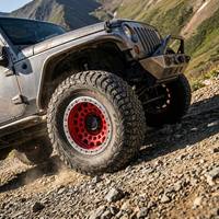 Nouvelles jantes de route en alliage d'aluminium forgé sur mesure haute performance 17-22 pouces, style Beadlock rouge intégral, multi-rayons, Wrangler