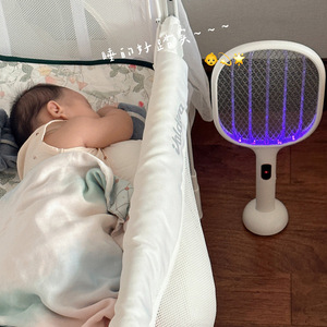 Raquette électrique anti-moustiques rechargeable avec affichage numérique S1 et indicateur de température pour usage domestique - Product Image 5