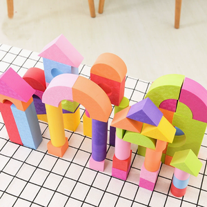 Blocs de construction en mousse souple Eva, 50 pièces, blocs de construction pour enfants de 3 à 4 ans, jouets de bureau pour la petite enfance, jouets pour <span class=keywords><strong>chambre</strong></span> d'enfant - Product Image 4