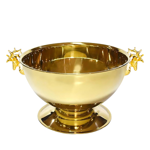 Grande Secchiello Refrigerante per Bevande in Acciaio Inossidabile, Secchiello per Ghiaccio, Refrigeratore per Bevande da Festa, per Champagne, Vino, Birra, Contenitori Metallici per Bevande - Product Image 3