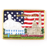 Aimant de réfrigérateur personnalisé Washington DC Souvenir touristique 3D aimants de réfrigérateur en résine