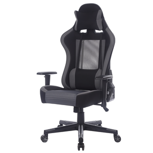 Chaise de bureau <span class=keywords><strong>gamer</strong></span> professionnelle OEM grise avec roulettes, en tissu maillé durable, réglage 2D, livraison gratuite - Product Image 1