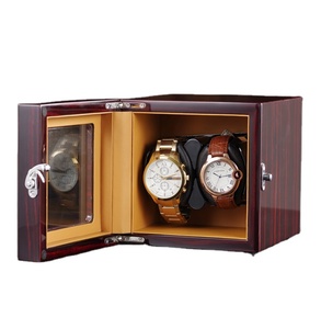 Hộp Cuộn Đồng Hồ Đôi Bằng Gỗ Tự Động Molle Chất Lượng Cao Sang Trọng 2 Khe An Toàn Với Chức Năng Mở Cửa - Product Image 1