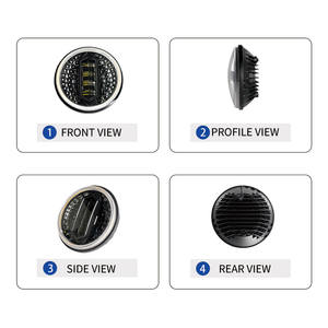 뜨거운 판매 7ich 오토바이 Led 헤드 라이트 12-80V 라운드 4 렌즈 유형 오토바이 Led 라이트 화이트 색상 + 조리개 Led 헤드 라이트 - Product Image 4