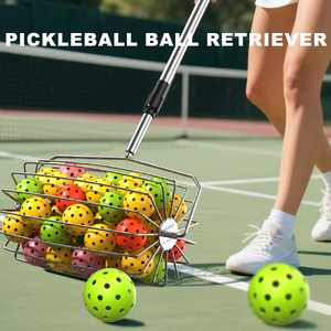 <span class=keywords><strong>Ramasse</strong></span>-balles en acier inoxydable au design minimaliste, pas besoin de se pencher, léger, résistant à la pression, personnalisé pour le pickleball - Product Image 1