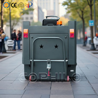 Balayeuse de sol électrique industrielle Cophilo neuve 48V à batterie, autoportée, pour aéroport, avec brosse latérale double, nettoyage haute efficacité
