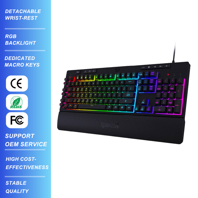Waterproof Blue Switch Mechanical Luminescent Led Light PC Metal Gamer Backlit RGB Gaming Mechanical Keyboard