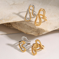 Bagues torsadées abstraites en acier inoxydable doré et argenté Gaovo pour femmes, bijoux fantaisie pour le quotidien, vente en gros