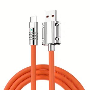 2024 High Quality <b>Usb</b> Micro <b>Cable</b> With Light 120w Fast Charging Zinc Alloy Luminous Silicone Data <b>Cable</b> - Product Image 3