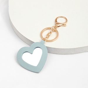 Heart-Shaped Makeup Mirror Keychain Portable Pocket Makeup Mirror Promotional <b>Keyring</b> Gifts - Product Image 4