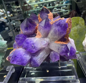 Tự nhiên Brazil tím thạch anh tím <span class=keywords><strong>geodes</strong></span> Cặp Thạch anh tím pha lê cánh bướm hang lỗ Đá Thạch Anh thủ công mỹ nghệ cho trang trí nội thất - Product Image 5