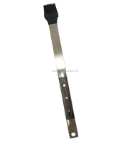 Ustensiles de barbecue de luxe de qualité supérieure : Spatule, fourchette, pince, couteau, brosse, manche en bois Pakka, manche en bois coloré, acier inoxydable extra épais