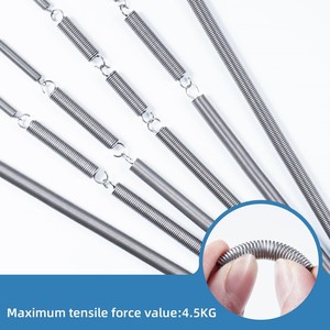 Resorte de extensión en espiral de doble gancho de acero inoxidable SUS304, personalizado para tamaños OD/ID generales, para conexión mecánica de rebote - Product Image 3