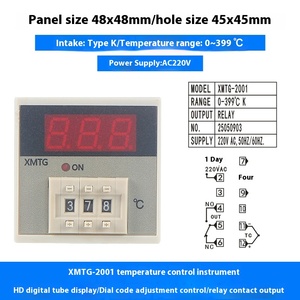 XMTG-2001 48x48 Mét kỹ thuật số điều khiển nhiệt độ có thể điều chỉnh chuyển đổi k/<span class=keywords><strong>E</strong></span>/PT100 loại Kiểm soát nhiệt độ Meter OEM - Product Image 5