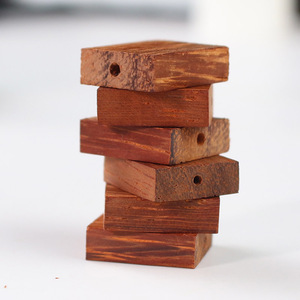 <b>Red</b> Sandalwood Square Pendant 18x16mm With Hole For DIY <b>Bracelet</b> Necklace Charm Accessories Unisex Gift - Product Image 4