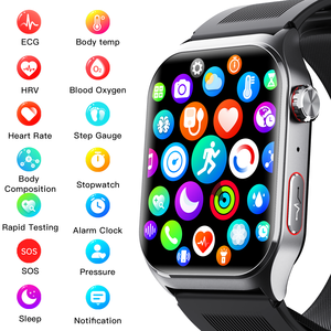 ساعة F520 الطبية لمراقبة ضغط الدم والنوم ومعدل ضربات القلب والأكسجين في الدم مع إمكانية الرد على المكالمات لنظام iOS، شاشة مربعة، عمر البطارية 7-14 يومًا، تقنية NFC - Product Image 3