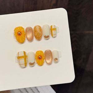 Nuevo Producto Lanzado, <span class=keywords><strong>Uñas</strong></span> Postizas Hechas a Mano con Cristales de Mariposa Morada, <span class=keywords><strong>Polvo</strong></span> Brillante en Tono Púrpura, Efecto Ojo de Gato - Product Image 5