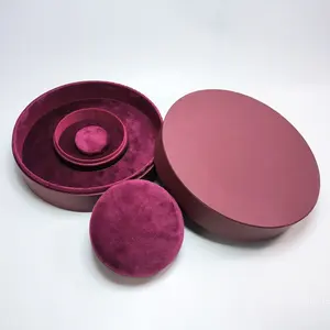 Plus Velvet Round Wedding Flower Bangle Gift Packaging Box