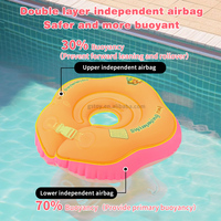 Anneau de natation gonflable pour nouveau-né Taille multicolore Anneau de natation pour bébé Anneau de natation pour enfants Double airbag