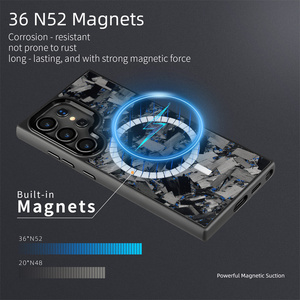 Custodia Antiurto S25 Ultra in Fibra di Carbonio Forgiata con Anello Magnetico per Fotocamera in Metallo per Samsung Galaxy S24 Plus S25 - Product Image 3