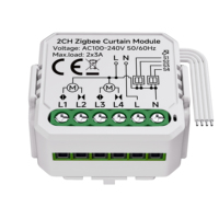 Interrupteur de rideau Zigbee domotique intelligente-Télécommande sans fil, assistant vocal pris en charge