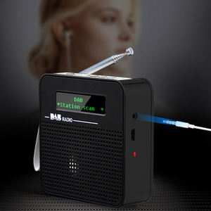 Custom Black Mini DAB+ Digital Radio with LCD Display and Built-in <b>Battery</b> Portable FM Radio for European Broadcast Reception - Product Image 5