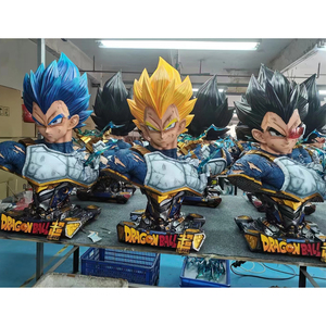 Figura de Resina de <span class=keywords><strong>Goku</strong></span> y Vegeta de Dragon Ball, Tamaño Real, Busto de Fibra de Vidrio, Escultura para Decoración del Hogar - Product Image 4