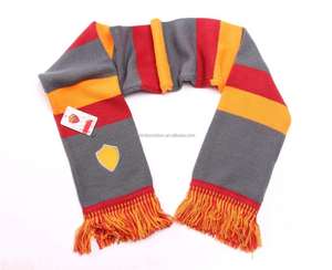 Alta calidad precio <span class=keywords><strong>de</strong></span> fábrica barato al por mayor personalizado equipo <span class=keywords><strong>de</strong></span> deporte ventilador <span class=keywords><strong>de</strong></span> fútbol bufanda doble cara Jacquard borla bufanda con logotipo - Product Image 1