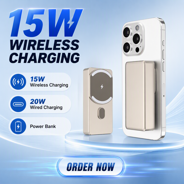 New Products 2026 Magnetic Wireless Power Bank 10000Mah Magnet Phone Charger