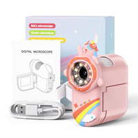 Kamera Video Digital Mini Kamera Video Anak Pemutar DVD Kamera Kartun Anak-anak Layar LCD 2'' Mikroskop