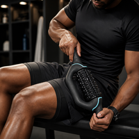Rouleau de massage électrique professionnel à vibrations avec poignée, rechargeable, pour massage des tissus profonds et récupération musculaire