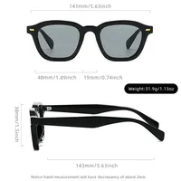 Lunettes de soleil carrées rétro noires pour hommes et femmes, décontractées, pour la conduite, les activités de plein air, protection UV400, tendance streetwear, accessoire quotidien, lunettes d'été