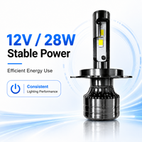 Ampoule de phare LED en aluminium aéronautique H1 H4 H7 H8 H9 H11 9005 9006 9012 28W 3200LM 12V IP65 Kit de remplacement d'éclairage automobile