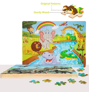 <span class=keywords><strong>Puzzle</strong></span> <span class=keywords><strong>in</strong></span> <span class=keywords><strong>Legno</strong></span> da 60 Pezzi per Bambini, Tema <span class=keywords><strong>Animali</strong></span> Cartoon e Fiabe, <span class=keywords><strong>Puzzle</strong></span> Piatto Educativo per lo Sviluppo dell'Intelligenza - Product Image 4