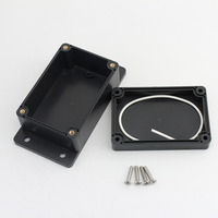 Caja de Conexiones Impermeable IP65 IP67 de ABS Negro de 100*68*50mm, Carcasa de Plástico para Montaje en Pared con Orejeta para PCB