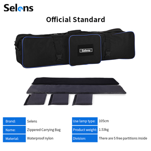 Bolsa de Transporte Acolchada y Resistente Selens <span class=keywords><strong>SSL2</strong></span>-SB_L de 105 cm con Cierre para Soportes de Luz y Accesorios de Estudio - Product Image 6