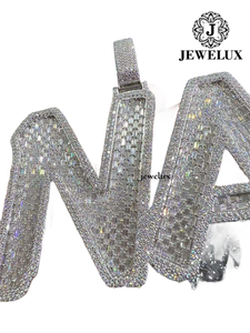 JEWELUX Lettre N Luxe Plaqué Or Argent 925 Perle d'Eau Douce Certifiée IGI Breloques Hip Hop Pièce Tendance Unisexe - Product Image 4
