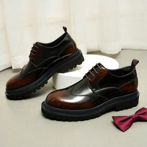Botas de Hombre con Punta en Pico y Plataforma, Estilo Británico, de Cuero Genuino, Casuales de Negocios, Botines Modernos para Motocicleta - Product Image 3