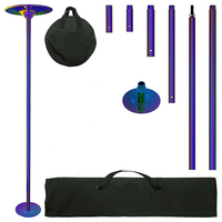 Poteau de danse en acier réglable de 45mm statique et filature pour Home Studio Club & Gym Logo personnalisé Excellent pour une utilisation corporelle