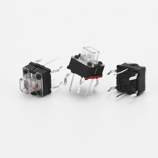 Factory Sale Tactile Switch Illuminated with 0.5A 250v Momentary Tact Switch